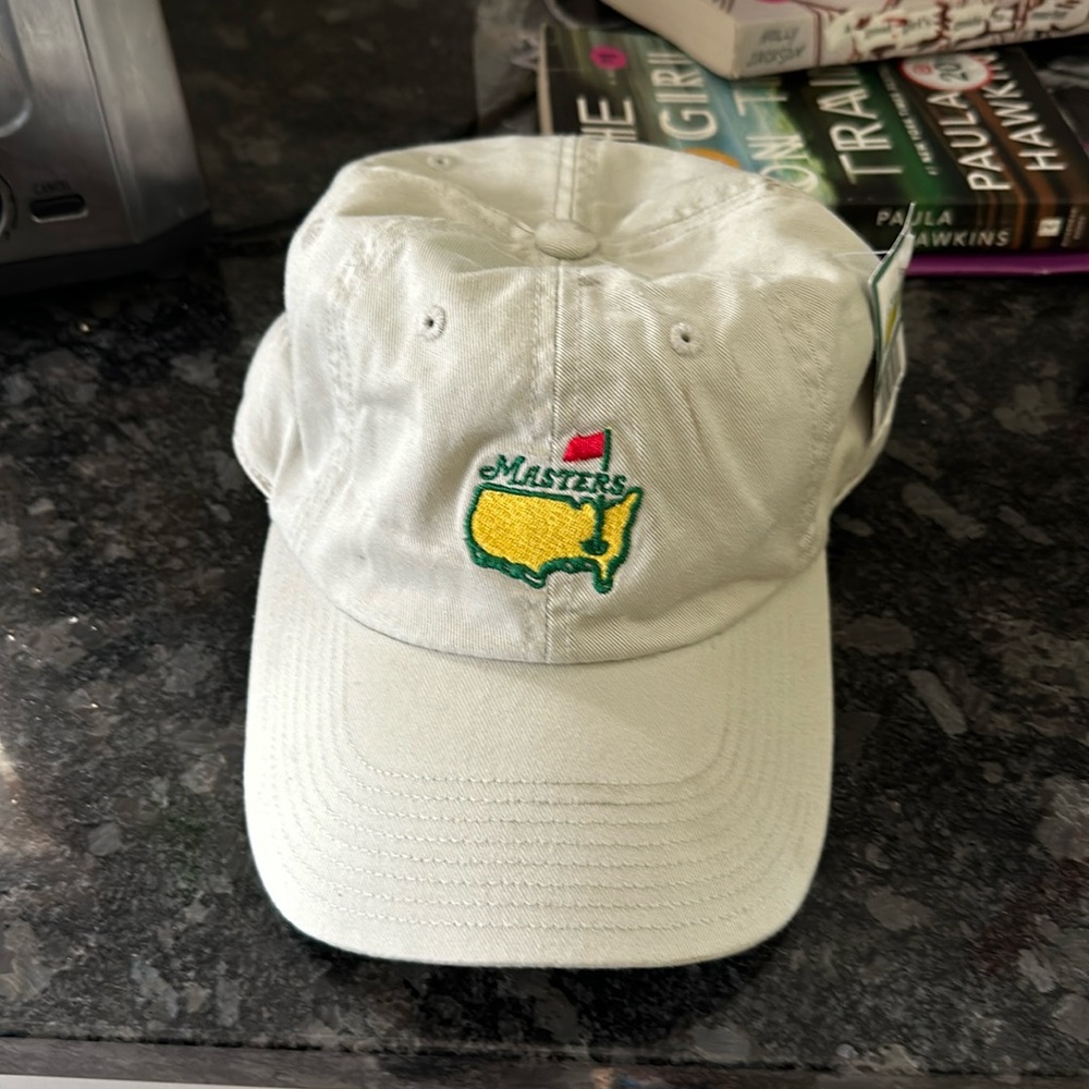MASTERS TAN/BEIGE HAT OFFICIAL Adjustable Strap New